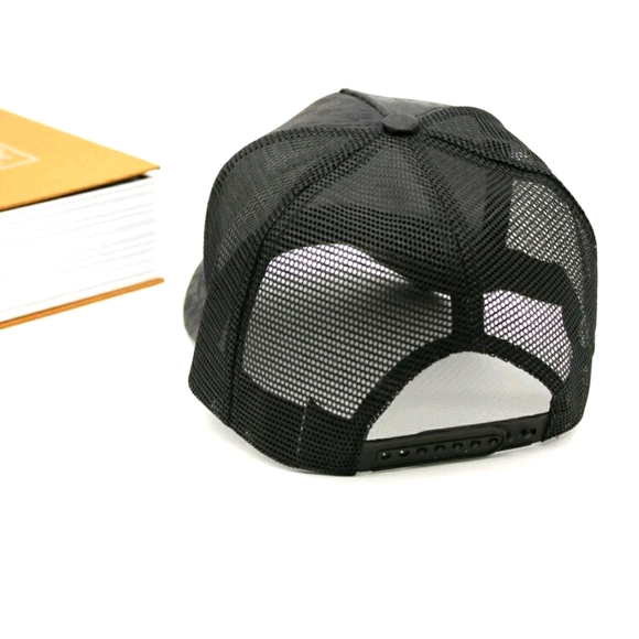 Houndstooth print mesh baseball cap - Picture 3 of 3